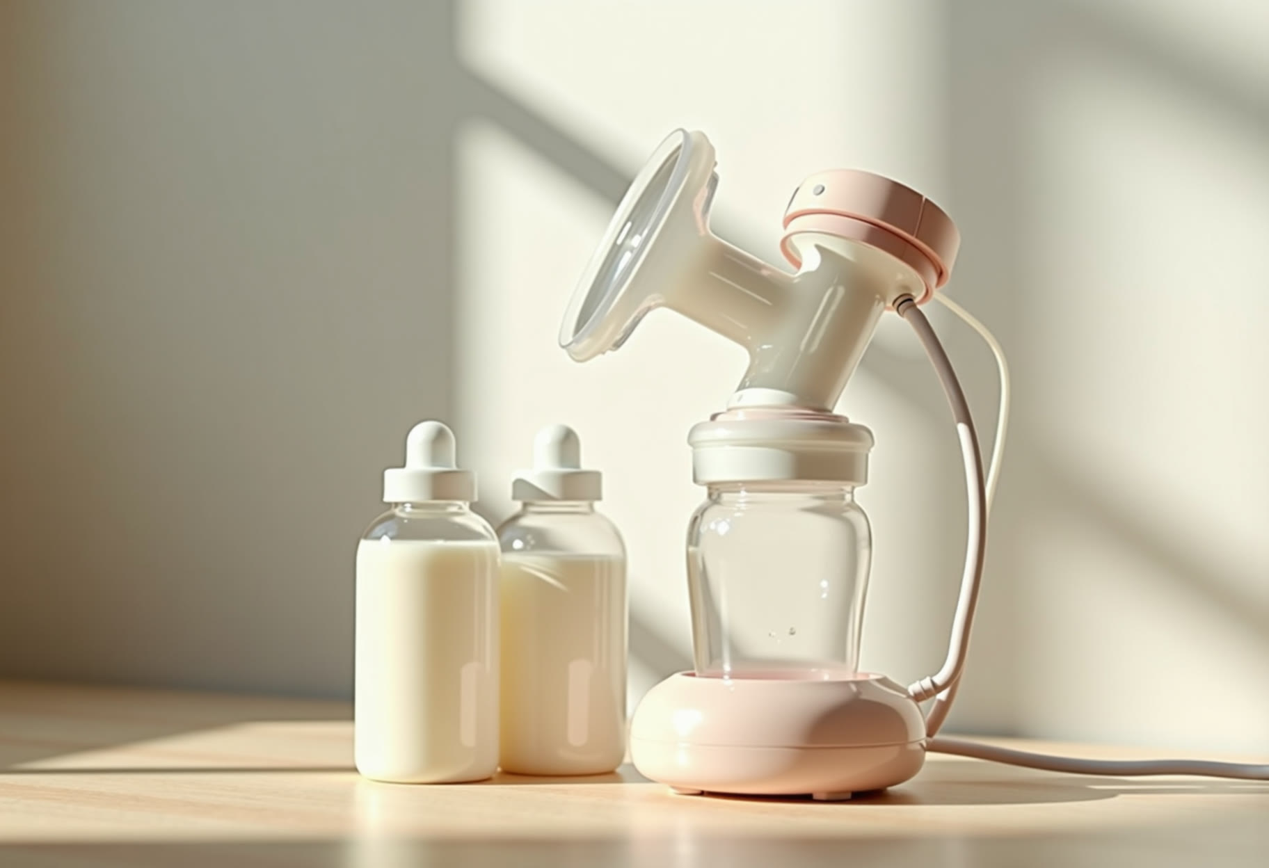 Double electric pump set out on clean counter
